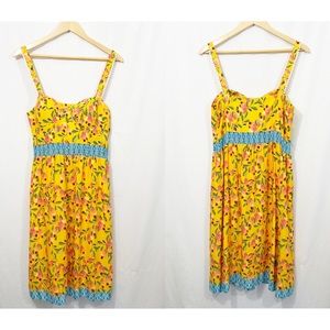 Farm Rio Cashew Fruit Print Midi Dress (Sz 10)